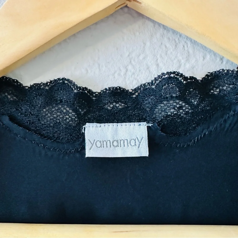 Yamamay Black Lace Robe Sz Small Coquette  Rococo Revival | Old Hollywood